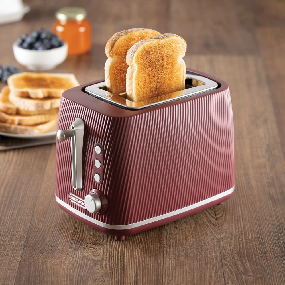 Daewoo Cascade 2 Slice Toaster - Ruby Red