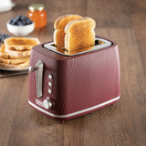 Daewoo Cascade 2 Slice Toaster - Ruby Red