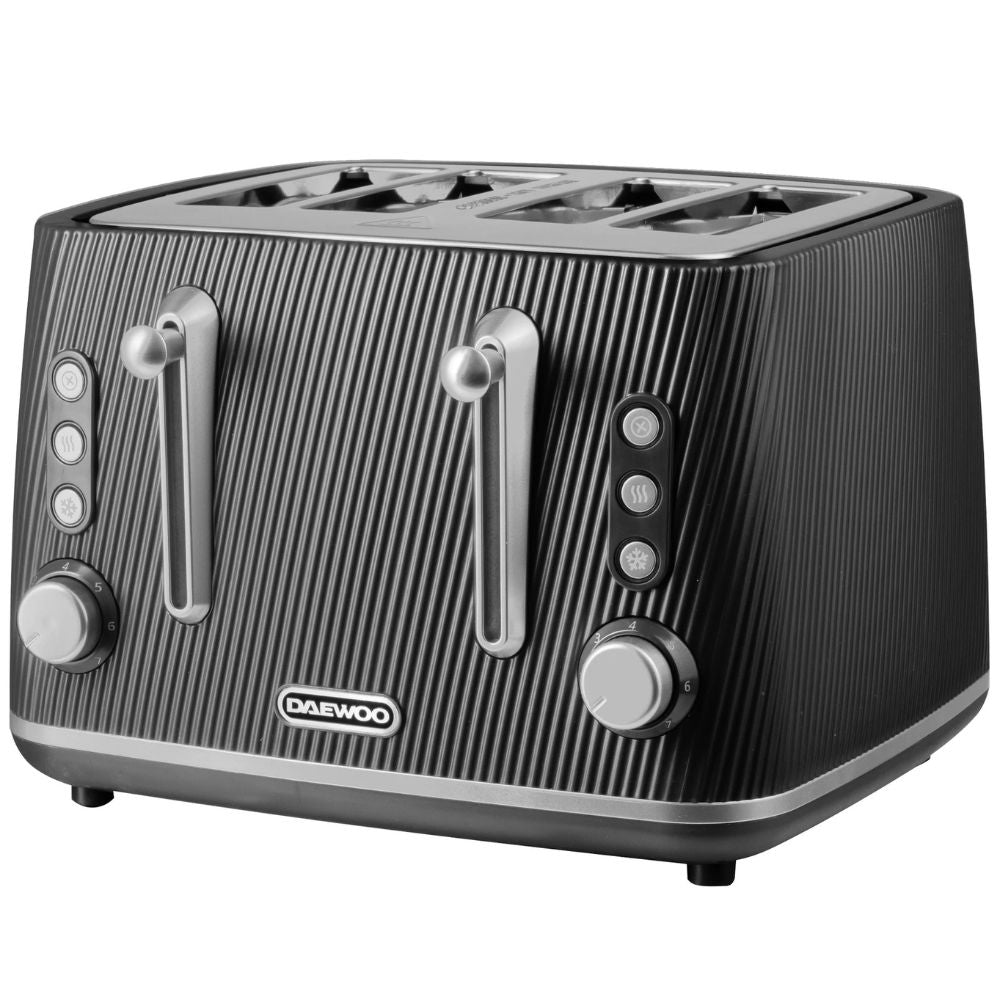 Daewoo Cascade 4 Slice Toaster - Black