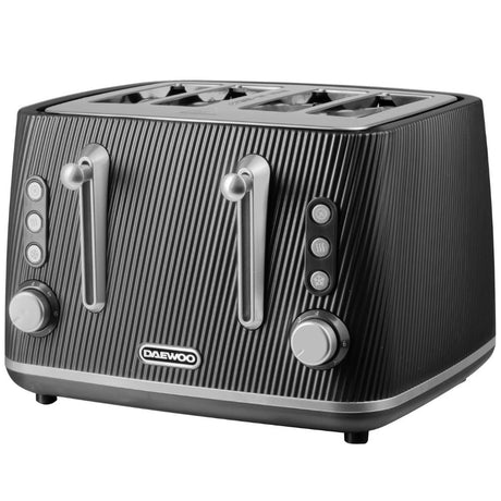 Daewoo Cascade 4 Slice Toaster - Black