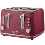 Daewoo Cascade 4 Slice Toaster - Ruby Red