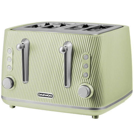 Daewoo Cascade 4 Slice Toaster - Sage Green