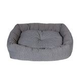 Danish Design 23inch Rustic Stripe Snuggle Dog Bed - Denim - Old Railway Line Garden Centre