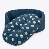 Danish Design 24inch Sherpa Fleece Harbour Paw Slumber Dog Bed - Blue - Old Railway Line Garden Centre