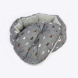 Danish Design 30inch Fatface Marching Deluxe Slumber Dogs Bed - Grey - Old Railway Line Garden Centre