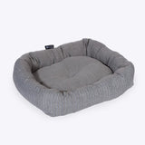 Danish Design 30inch Rustic Stripe Snuggle Dog Bed - Denim - Old Railway Line Garden Centre