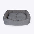 Danish Design 30inch Rustic Stripe Snuggle Dog Bed - Denim - Old Railway Line Garden Centre