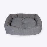 Danish Design 30inch Rustic Stripe Snuggle Dog Bed - Denim - Old Railway Line Garden Centre