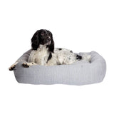 Danish Design 34inch Rustic Stripe Snuggle Dog Bed - Denim - Old Railway Line Garden Centre