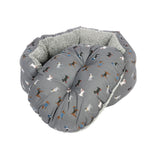 Danish Design 35inch Fatface Marching Deluxe Slumber Dogs Bed - Grey - Old Railway Line Garden Centre