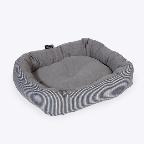 Danish Design 30inch Rustic Stripe Snuggle Dog Bed - Denim