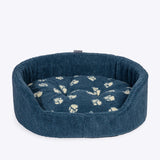 Danish Design 24inch Sherpa Fleece Harbour Paw Slumber Dog Bed - Blue