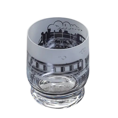 Dartington 350ml Aspect Steam Train Glass Tumbler - Old Railway Line Garden Centre
