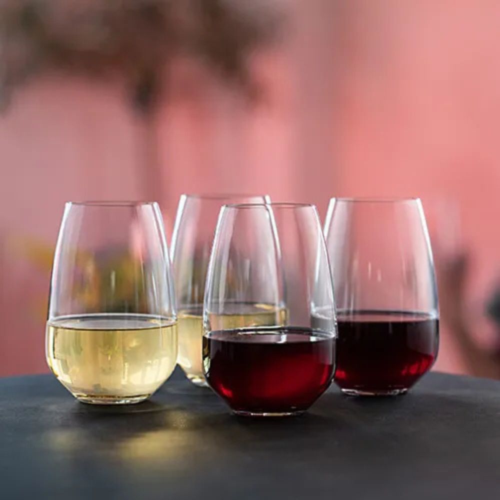 Dartington Cheers Stemless Wine Glasses - (Pack of 4) - Old Railway Line Garden Centre