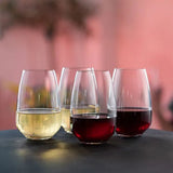Dartington Cheers Stemless Wine Glasses - (Pack of 4) - Old Railway Line Garden Centre