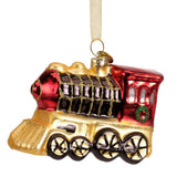 Decoris 10.5cm Train Glass Tree Decoration (Choice of 2)
