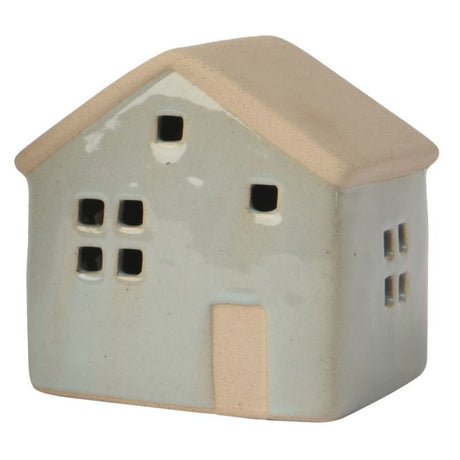 Decoris 10.6cm Stoneware Matte House (Choice of 3) - Old Railway Line Garden Centre