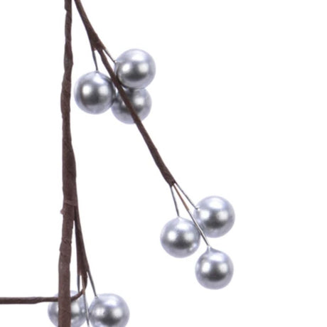 Decoris 130cm Garland with Silver Berries