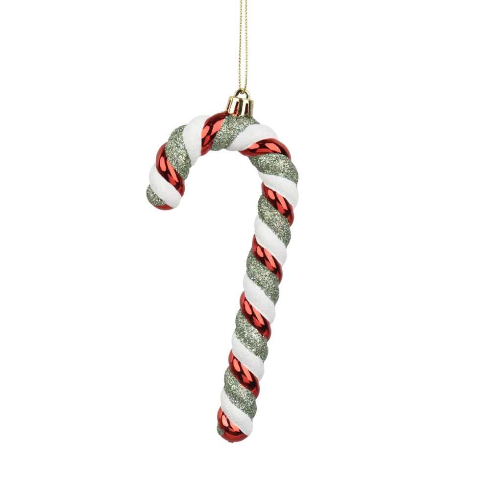 Decoris 15.7cm Glittery Candy Stick Cane Hanging Decoration