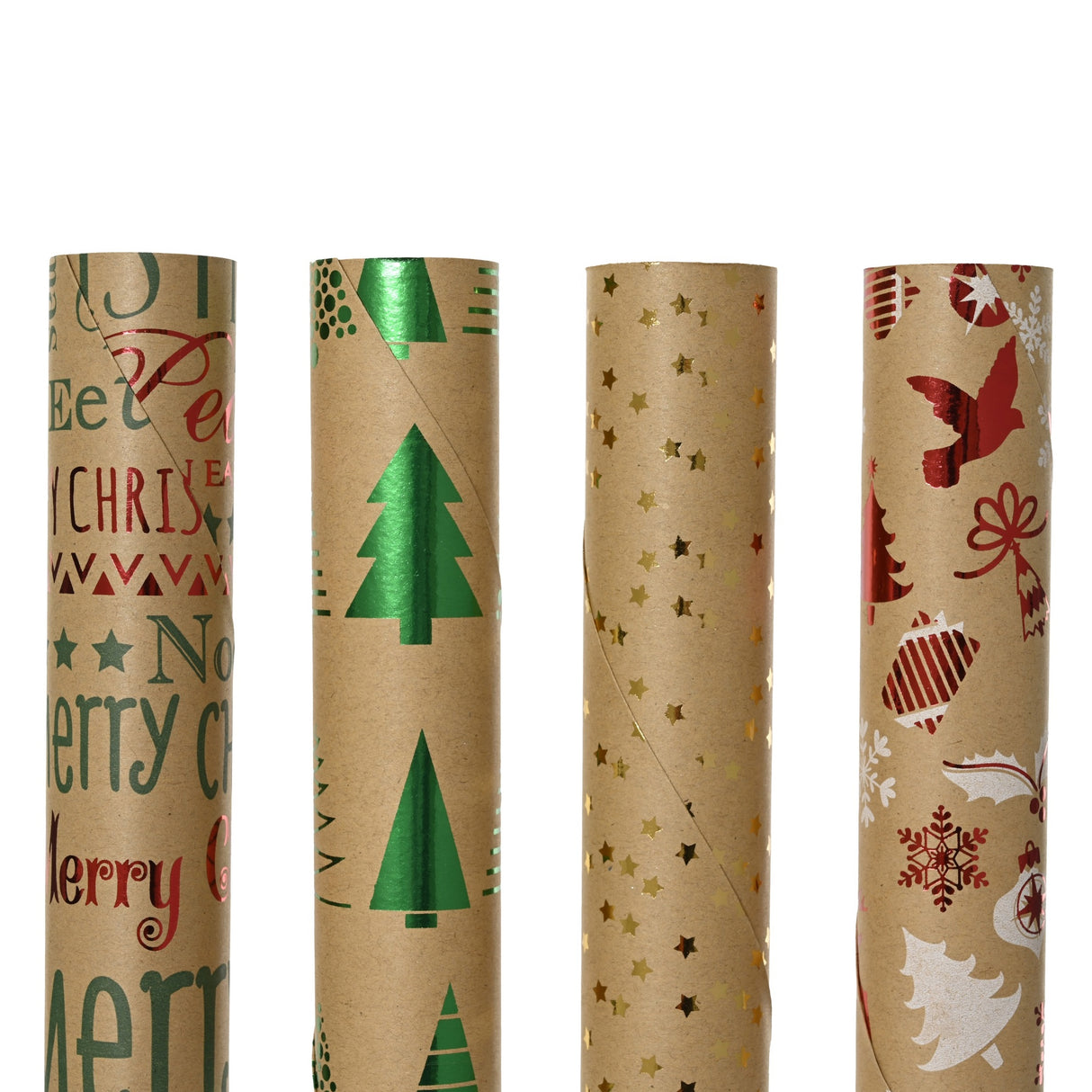 Decoris 150cm Traditional Brown Christmas Gift Wrapping Paper (Choice of 4)