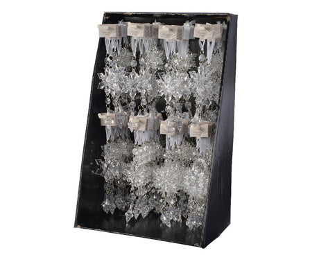 Decoris 16cm Clear Acrylic Snowflake Hanger (Choice of 4)