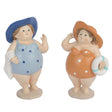 Decoris 17.5cm Polyresin Girl At The Beach Ornament (Choice of 2) - Old Railway Line Garden Centre