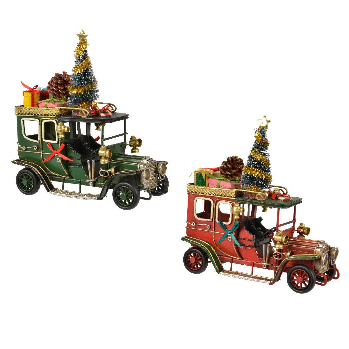 Decoris 17cm Iron Car with Tree (Choice of 2)