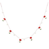 Decoris 183cm Felt Red Mushroom Garland