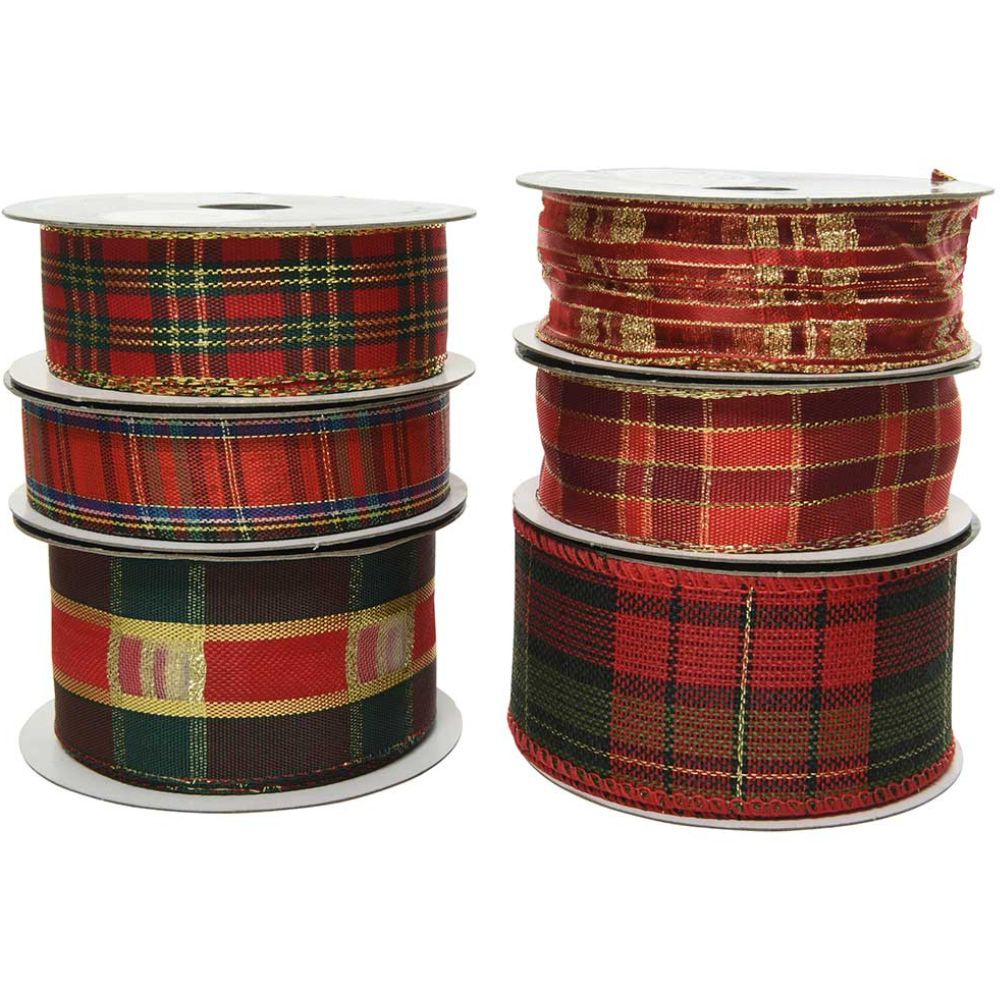 Decoris 1m chequered Ribbon (Choice of 6)