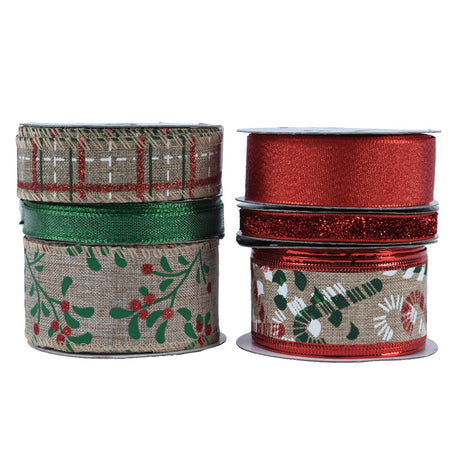 Decoris 2m Festive Ribbon (Choice of 6)