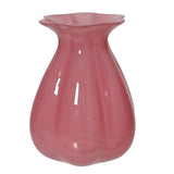 Decoris 20cm Pink Glass Vase with Milky Finish - Old Railway Line Garden Centre