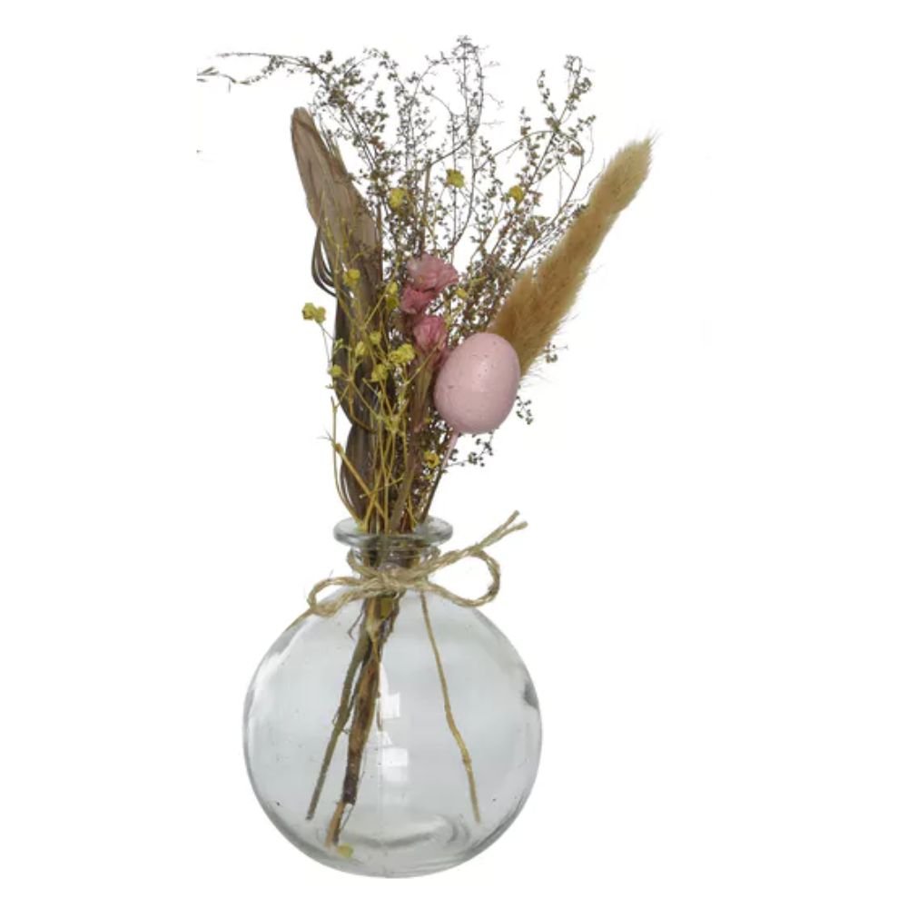 Decoris 22cm Artifical Dried Flower Vase (Choice of 3) - Old Railway Line Garden Centre