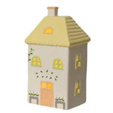 Decoris 22cm Porcelain LED House (Choice of 3) - Green/White - Old Railway Line Garden Centre