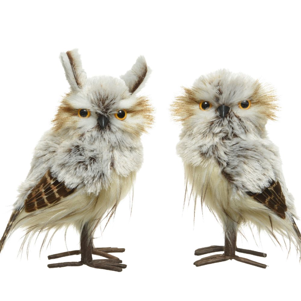 Decoris 23cm Polyester Owl (Choice of 2)