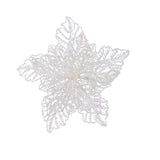 Decoris 23cm White Poinsettia