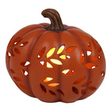 Decoris 25cm LED Flashing Orange Pumpkin Decoration