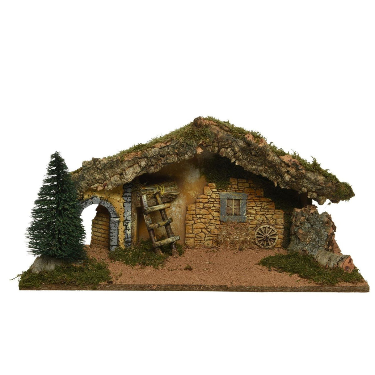 Decoris 25cm LED Traditional Nativity House