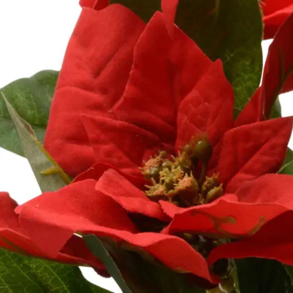 Decoris 27cm Red Artificial Poinsettia in Pot
