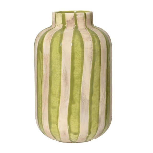 Decoris 29.5cm Terracotta Vase - Green - Old Railway Line Garden Centre