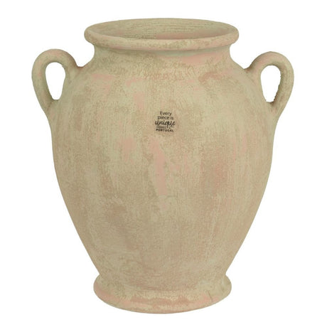 Decoris 30cm Indoor Round Matte Terracotta Jug with Flower Embossing - Old Railway Line Garden Centre