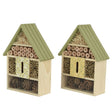 Decoris 30cm Pinewood Insect House with Lattice Roof (Choice of 2) - Light Green - Old Railway Line Garden Centre