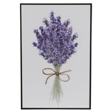 Decoris 30cm Vertical Rectangle Lavender Wall Décor - Enamel Finish with Black MDF Frame (Choice of 3) - Old Railway Line Garden Centre