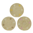 Decoris 38cm Round Cornleaf & Polyester Flower Placemat (Choice of 3) - Old Railway Line Garden Centre