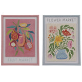 Decoris 40cm Fruit/Flower Market Wall Art in MDF Dot Frame (Choice of two) - Old Railway Line Garden Centre