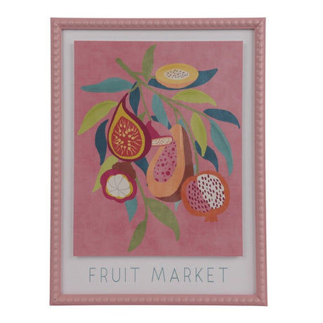 Decoris 40cm Fruit/Flower Market Wall Art in MDF Dot Frame (Choice of two) - Old Railway Line Garden Centre