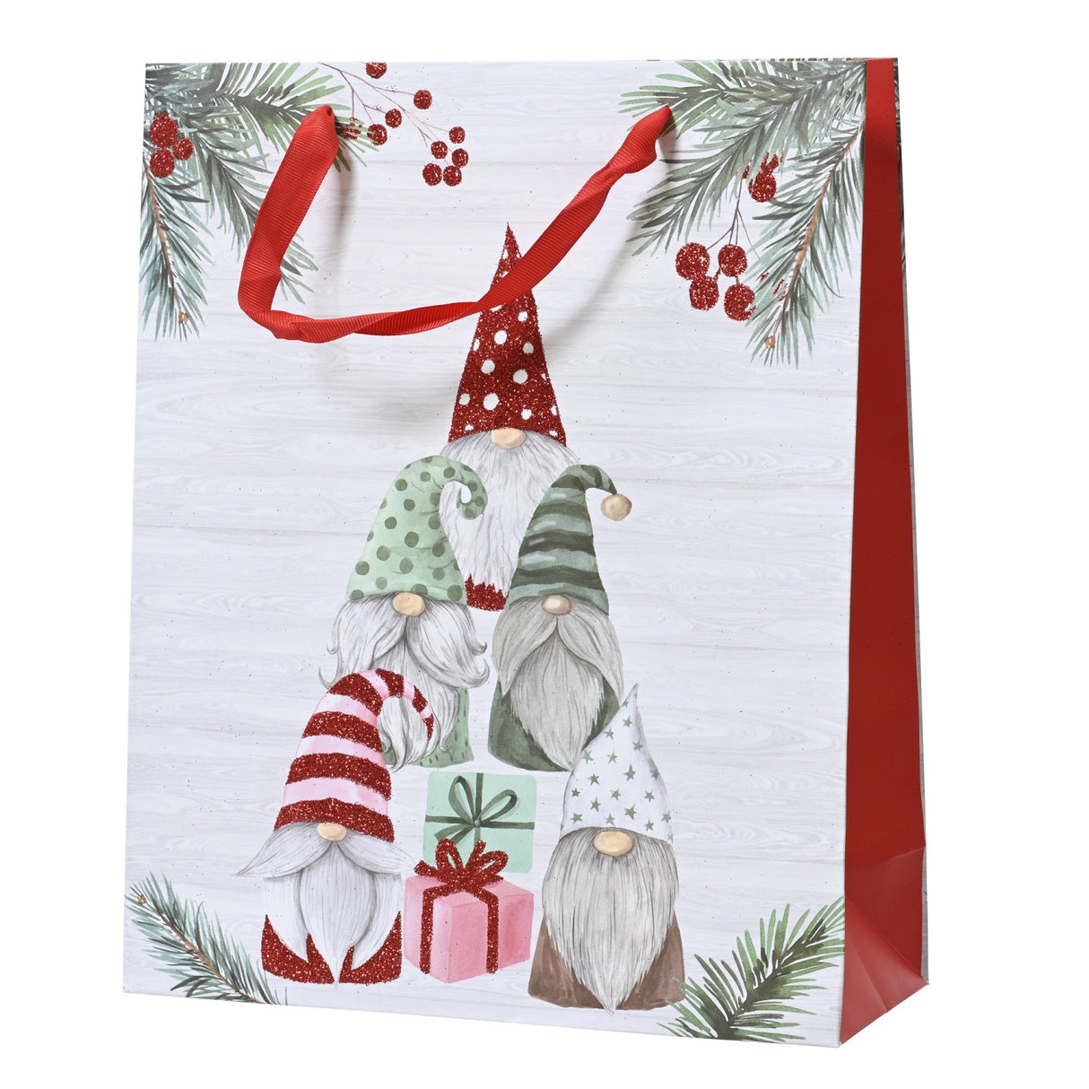 Decoris 24cm Christmas Gonks Paper Giftbag
