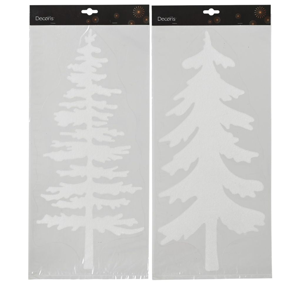 Decoris 49cm White Tree Decorative Window Sticker (Choice of 2)