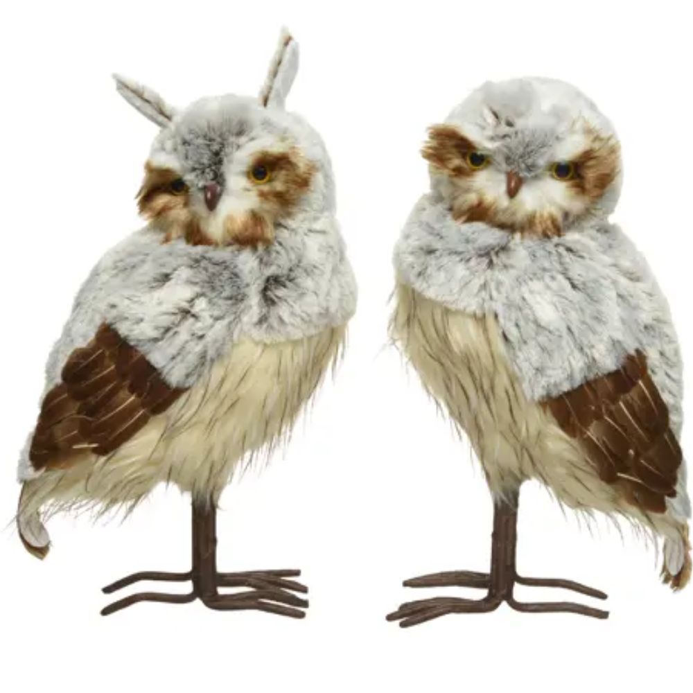 Decoris 50cm Brown Polyester Owl (Choice of 2)