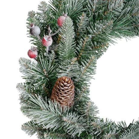 Decoris 50cm Frosted Windham Wreath