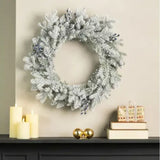 Decoris 50cm Snowy Aspen Wreath